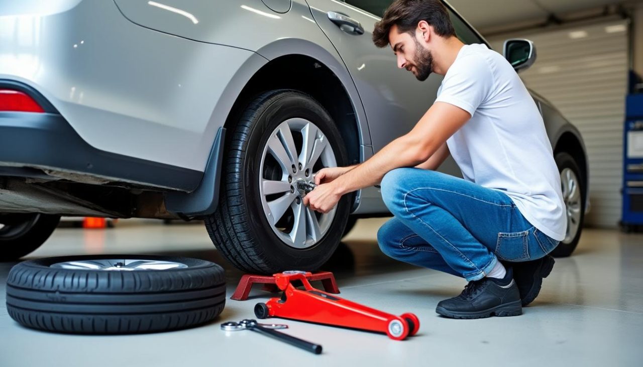 apprenez à changer un pneu crevé facilement grâce à ce guide simple conçu pour les automobilistes débutants. étapes claires et conseils pratiques pour être autonome en toute sécurité.