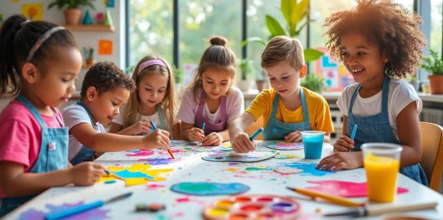 découvrez des activités de collage et peinture spécialement conçues pour stimuler l’imaginaire et la créativité des enfants tout en s’amusant.