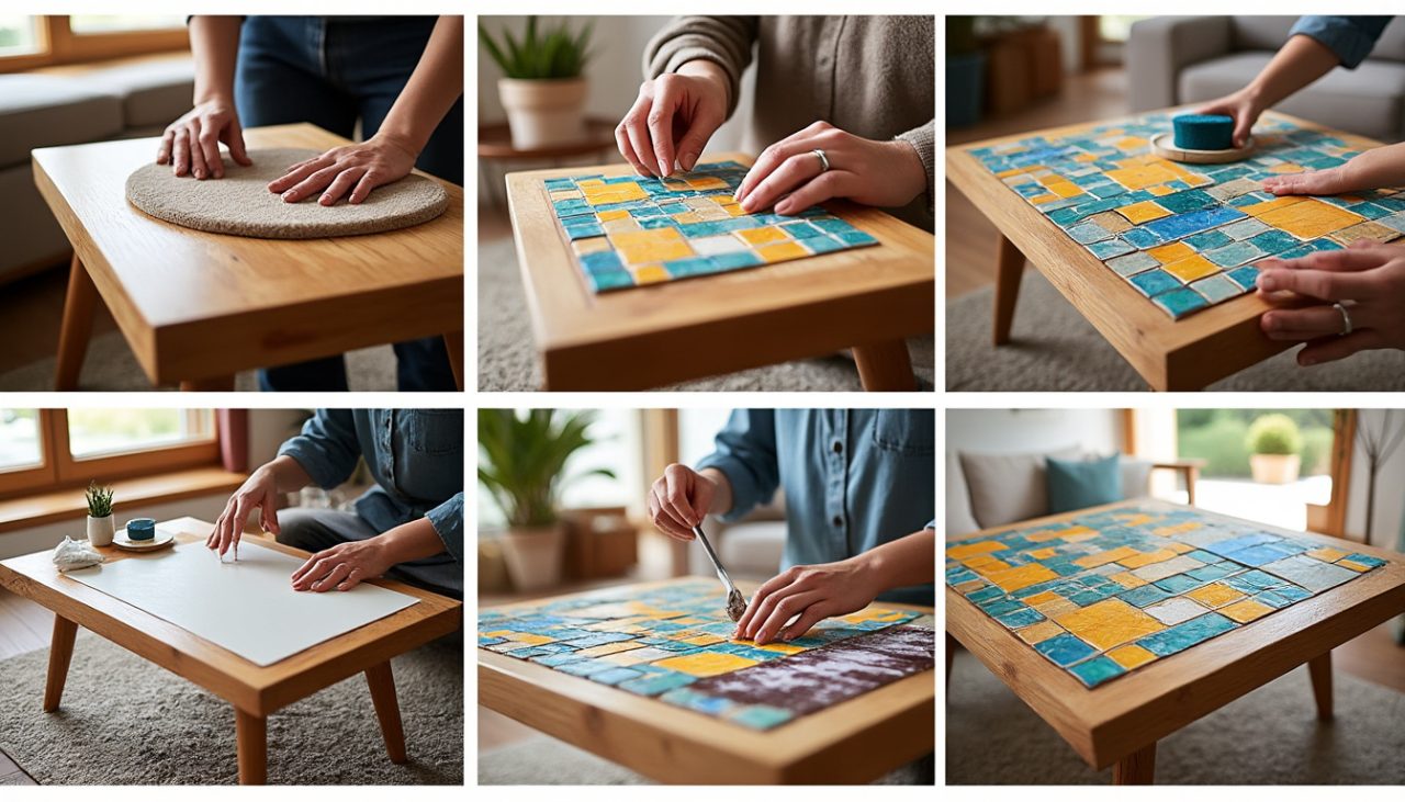 apprenez à créer une mosaïque de table basse étape par étape grâce à notre guide détaillé, idéal pour personnaliser votre mobilier avec style et créativité.